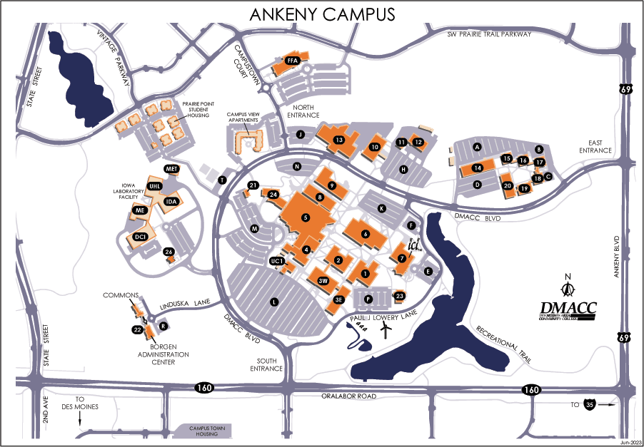 map of DMACC Ankeny Campus