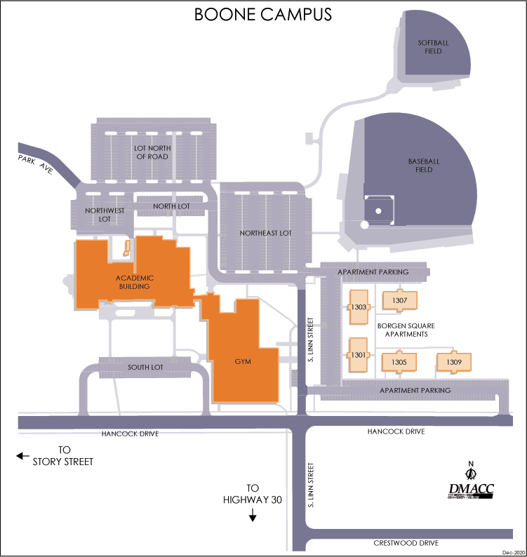 map of Boone Campus