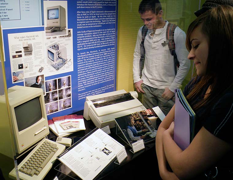 One of our exhibits features a look back at the personal computer. 