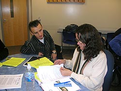 Two students studying