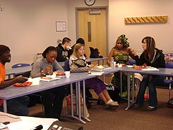 Students eating