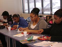 Students eating