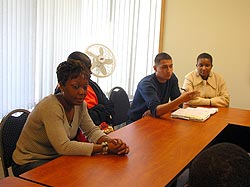 Group of people sitting at a table