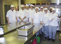 Group photo in kitchen