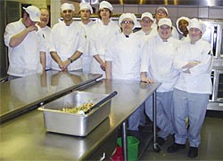 Group photo in kitchen