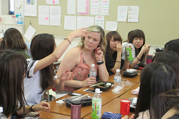 Student in classroom