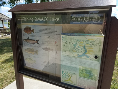 DMACC fishing lake sign 