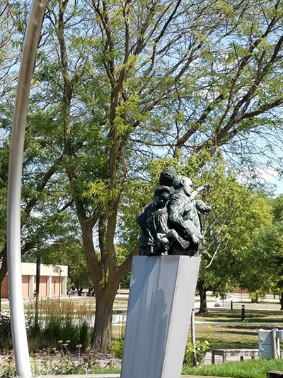 Fountains outside Building 5 