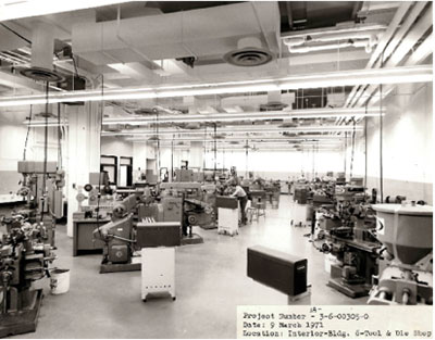 Interior of tool and die building in 1971