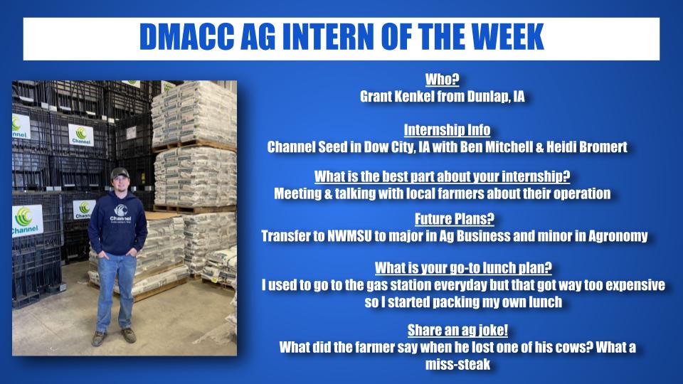 Grant Kenke- ag intern of the week 